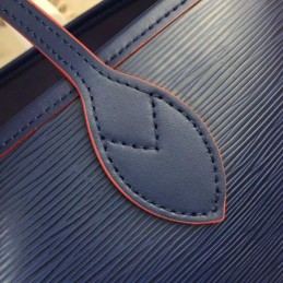 Replica Louis Vuitton Navy Blue Red Interior Neverfull MM