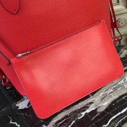 Replica Louis Vuitton Red Textured Neverfull MM