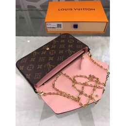 Replica Louis Vuitton Brown Monogram Cartoon Chain Felicie Pochette