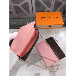 Replica Louis Vuitton Brown Monogram Cartoon Chain Felicie Pochette
