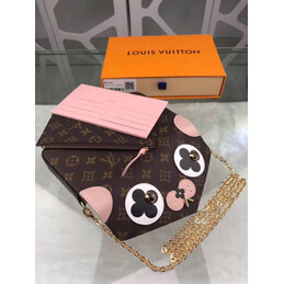 Replica Louis Vuitton Brown Monogram Cartoon Chain Felicie Pochette