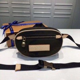 Replica Louis Vuitton Brown Camouflage Supreme Bumbag Beige Trim