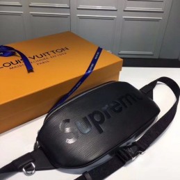 Replica Louis Vuitton Black Supreme Bumbag