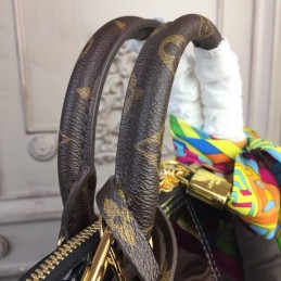 Replica Louis Vuitton Black Patent Monogram Alma PM