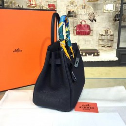 Replica Hermes Black Birkin 30 Gold Hardware Bag