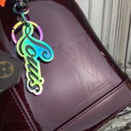 Replica Louis Vuitton Burgundy Patent Monogram Alma PM