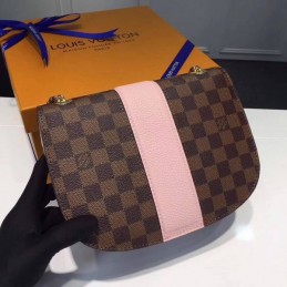 Replica Louis Vuitton Brown Damier Ebene Pale Pink Stripe Wight