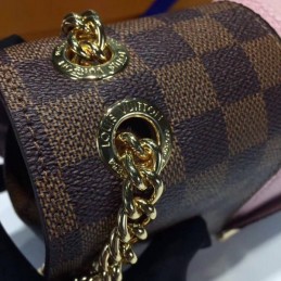 Replica Louis Vuitton Brown Damier Ebene Pale Pink Stripe Wight