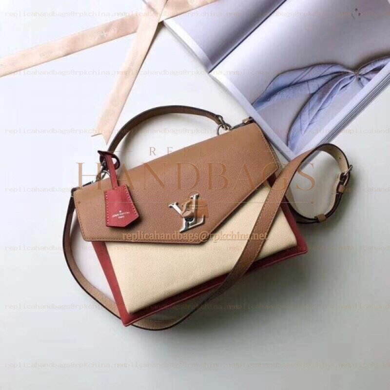 Replica Louis Vuitton Beige Pink Two-Tone MyLockme