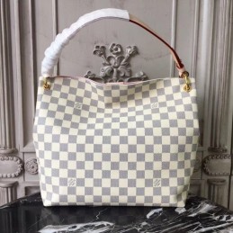 Replica Louis Vuitton White Damier Azur Beige Trim Graceful PM