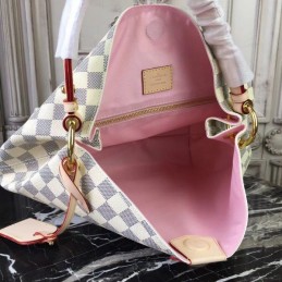 Replica Louis Vuitton White Damier Azur Beige Trim Graceful PM