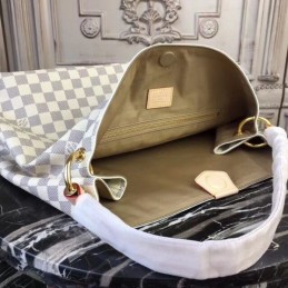 Replica Louis Vuitton White Damier Azur Beige Trim Graceful MM