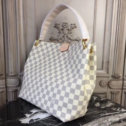 Replica Louis Vuitton White Damier Azur Pale Pink Trim Graceful PM