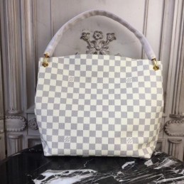 Replica Louis Vuitton White Damier Azur Pale Pink Trim Graceful PM