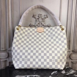 Replica Louis Vuitton White Damier Azur Pale Pink Trim Graceful PM
