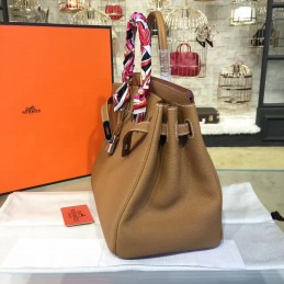 Replica Hermes Tan Birkin 35 Palladium Hardware Bag