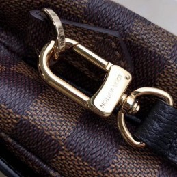 Replica Louis Vuitton Brown Damier Ebene Black Flap Clapton Bag - Style 2