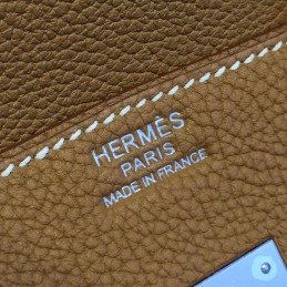 Replica Hermes Tan Birkin 35 Palladium Hardware Bag