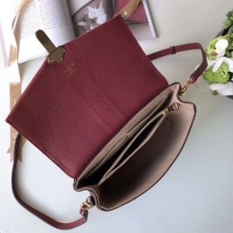 Replica Louis Vuitton Brown Damier Ebene Burgundy Flap Clapton Bag - Style 2