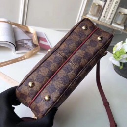 Replica Louis Vuitton Brown Damier Ebene Burgundy Flap Clapton Bag - Style 2