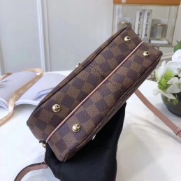 Replica Louis Vuitton Brown Damier Ebene Pale Pink Flap Clapton Bag