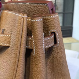 Replica Hermes Tan Birkin 35 Palladium Hardware Bag