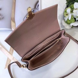 Replica Louis Vuitton Brown Damier Ebene Pale Pink Flap Clapton Bag