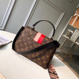 Replica Louis Vuitton Brown Monogram Red Stripe Georges BB