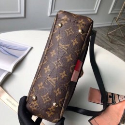 Replica Louis Vuitton Brown Monogram Red Stripe Georges BB