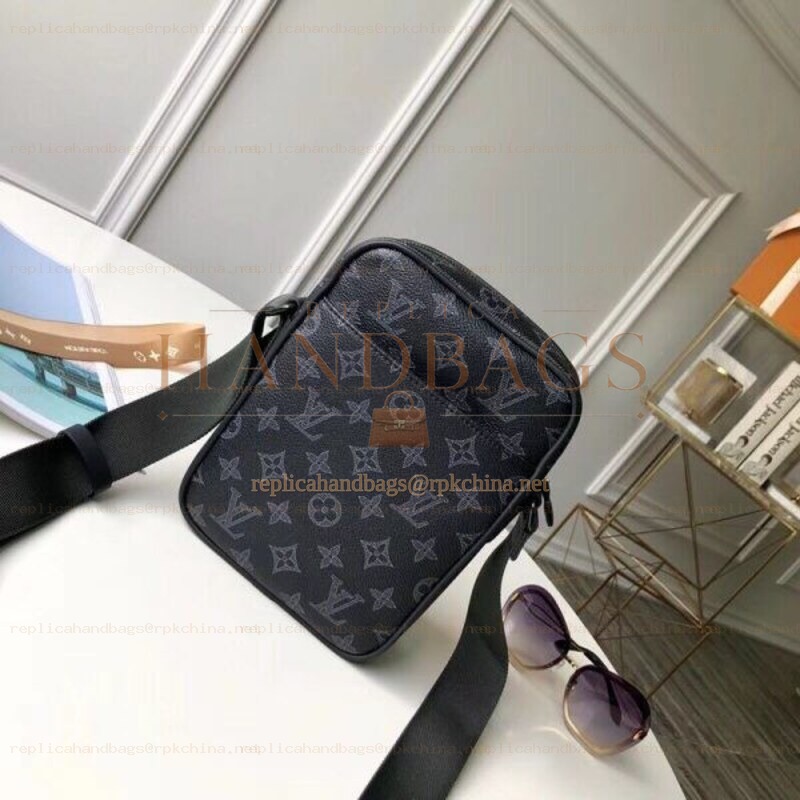 Replica Louis Vuitton Black Monogram Eclipse Danube PM