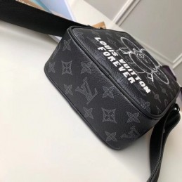 Replica Louis Vuitton Black Monogram Eclipse Danube PM