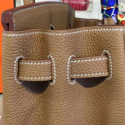 Replica Hermes Tan Birkin 35 Palladium Hardware Bag