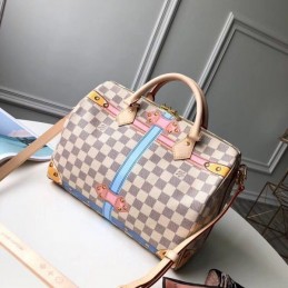 Replica Louis Vuitton White Damier Azur Graphic Speedy 30