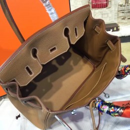 Replica Hermes Tan Twilly Handle Birkin 30 Palladium Hardware Bag