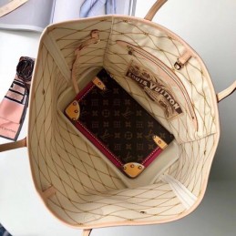 Replica Louis Vuitton Brown Monogram Floral Graphic Neverfull MM