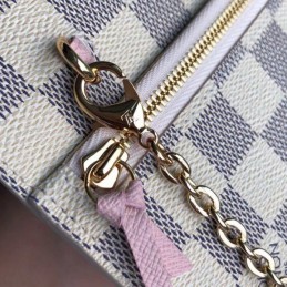 Replica Louis Vuitton White Damier Azur Multicolor Pochette Weekend Trunk