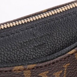 Replica Louis Vuitton Brown Monogram Black Trim Pallas Beauty Case