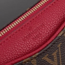 Replica Louis Vuitton Brown Monogram Red Trim Pallas Beauty Case