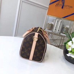 Replica Louis Vuitton Brown Monogram White Graphic Speedy BB - Style 2