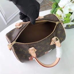 Replica Louis Vuitton Brown Monogram White Graphic Speedy BB - Style 2