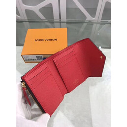 Replica Louis Vuitton Brown Damier Ebene Red Snap Victorine Wallet