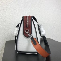 Replica Louis Vuitton White Multicolor Trim Tuileries Handbag