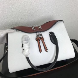 Replica Louis Vuitton White Multicolor Trim Tuileries Handbag