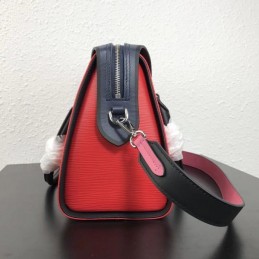 Replica Louis Vuitton Red Black Trim Tuileries Handbag