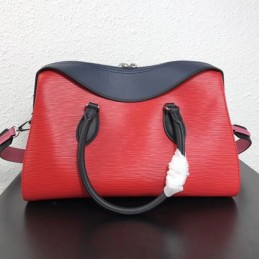 Replica Louis Vuitton Red Black Trim Tuileries Handbag