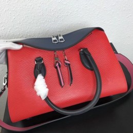 Replica Louis Vuitton Red Black Trim Tuileries Handbag