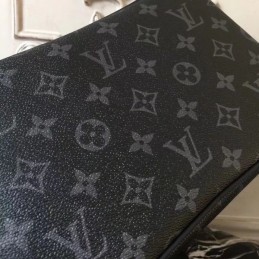 Replica Louis Vuitton Black Monogram Eclipse Toiletry Bag GM