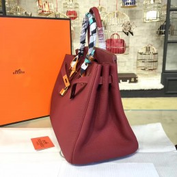 Replica Hermes Burgundy Birkin 35 Gold Hardware Bag