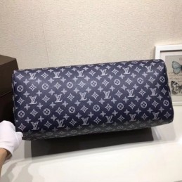 Replica Louis Vuitton Black Monogram Red LV Keepall Bandouliere 50