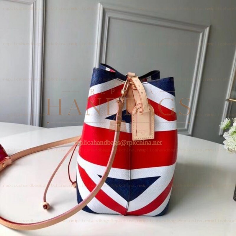Replica Louis Vuitton Red White Blue Graphic Neo Noe MM